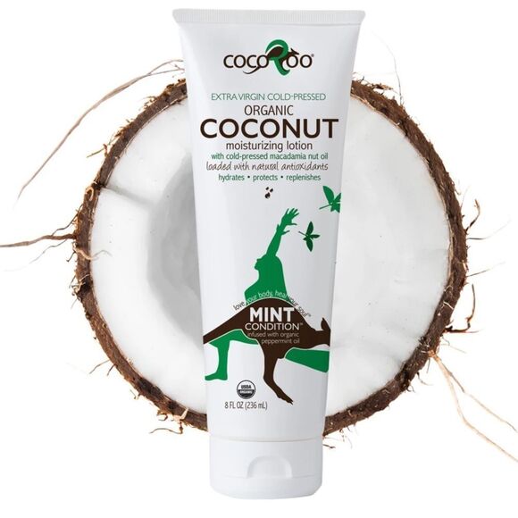 NWT Organic Coconut Oil Moisturizing Lotion -Mint - Picture 1 of 6